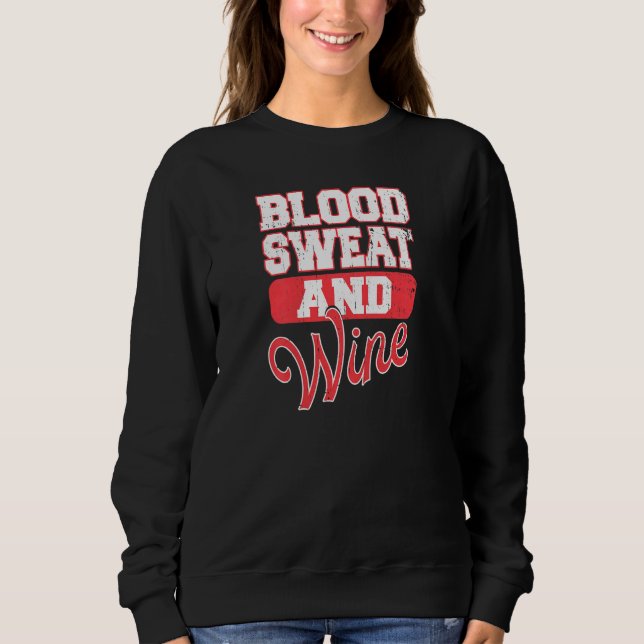 Womens Blood Sweat And Wine Fitness Women's Bodybu T Shirt (Framsida)