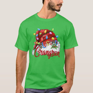 Womens Blsed Grangran Santa Hat Julafton Lig T Shirt
