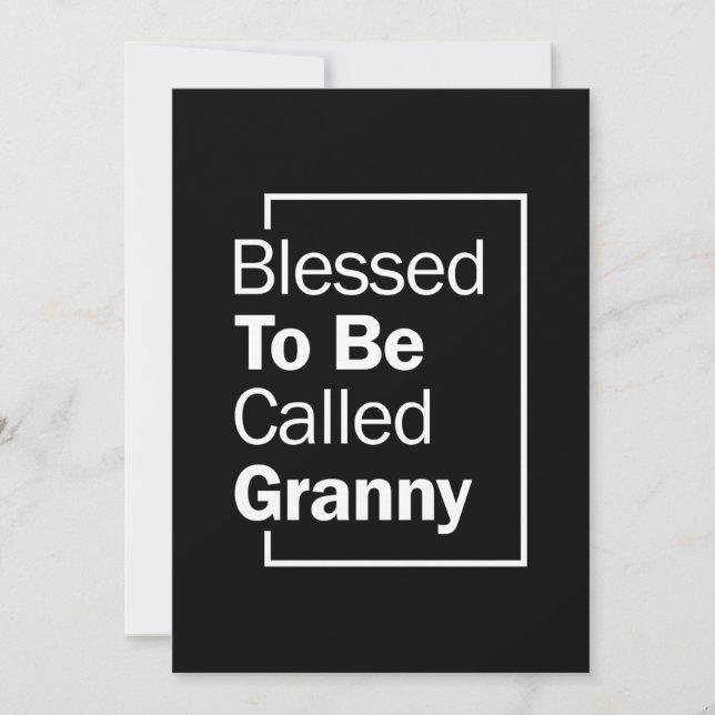 Womens Blsed Granny Grandma Gift Inbjudningar (Framsida)