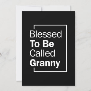 Womens Blsed Granny Grandma Gift Inbjudningar