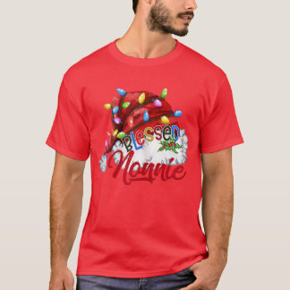 Womens Blsed Nonnie Santa Hat Julafton Light T Shirt