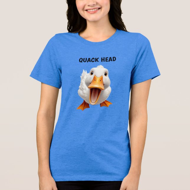 WOMEN'S BLUE DUCK LOVER SHIRT T SHIRT (Framsida)