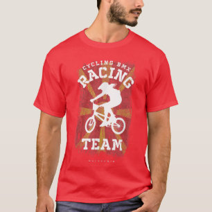 Womens BMX Bike Makedonien Flagga Biking Cycling R T Shirt
