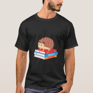Womens Bok Nerd Hedgehog Reading Idea 1 T Shirt