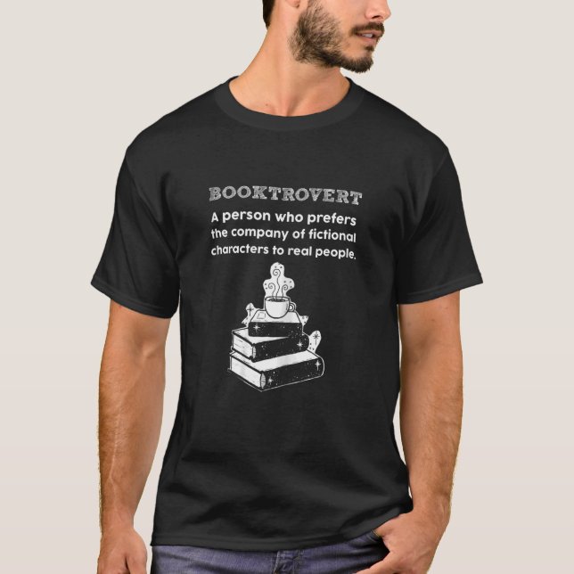 Womens Bok Trovert Definition Reading Bok T Shirt (Framsida)
