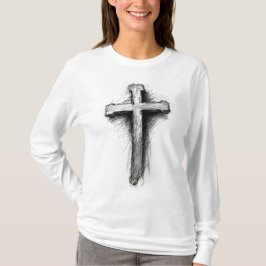Women's Bold Christian Cross Long Sleeve Tee