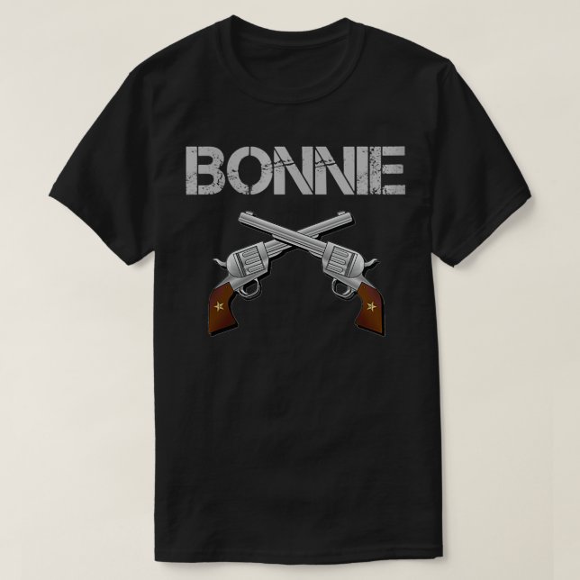 Womens Bonnie och Clyde för honom och hennes match T Shirt (Design framsida)