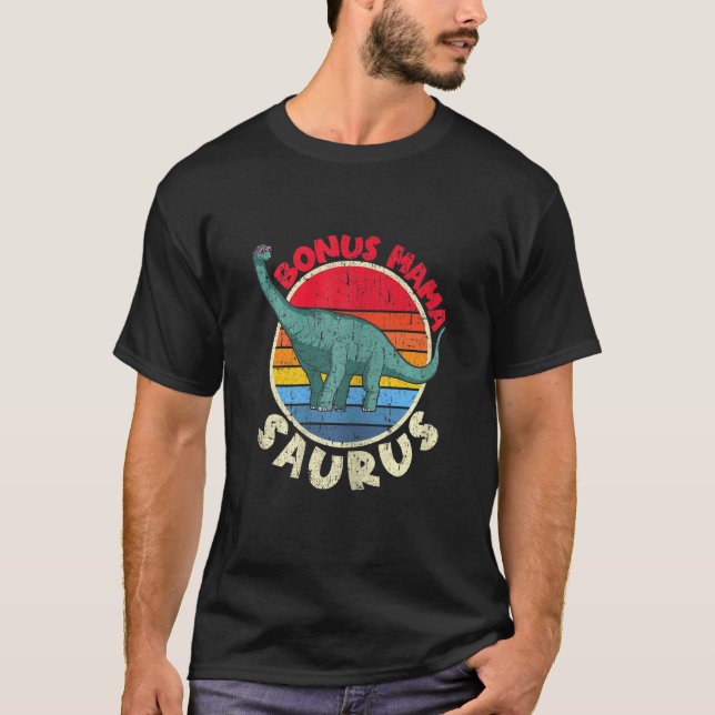 Womens Bonus Mamma Saurus Brachiosaurus Diplodocus T Shirt (Framsida)
