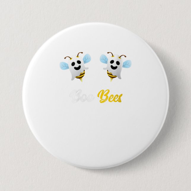 Womens Boo Bees Funny Ghost Boobees Hallowee Knapp (Framsida)