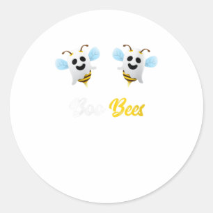 Womens Boo Bees Funny Ghost Boobees Hallowee Runt Klistermärke