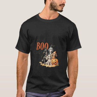 Womens Boo Crew Funny Hallowen Hundälskare Manar W T Shirt