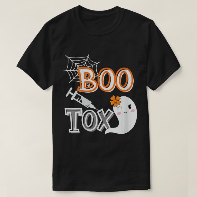 Womens BOO-Tox Nurse Injector Halloween Filler Bot T Shirt (Design framsida)
