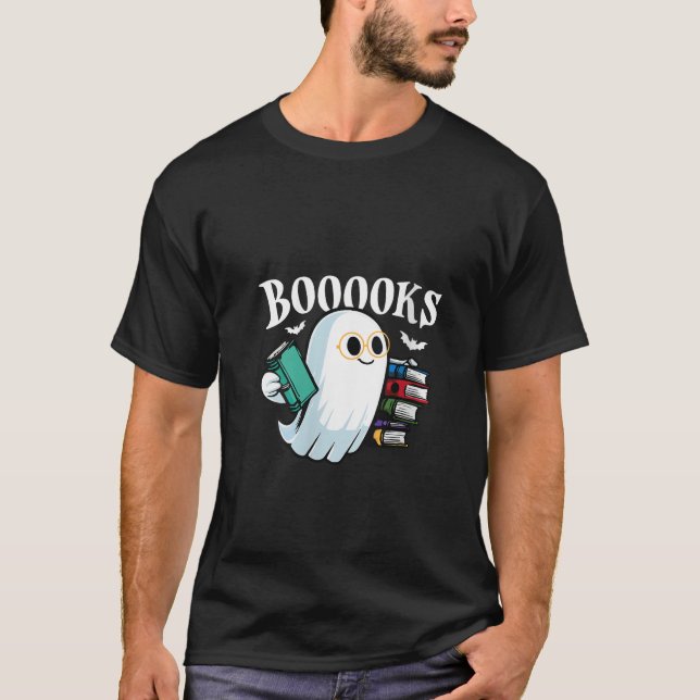 Womens Boooks Spöken Reading Bok Funny Spooky Hal T Shirt (Framsida)