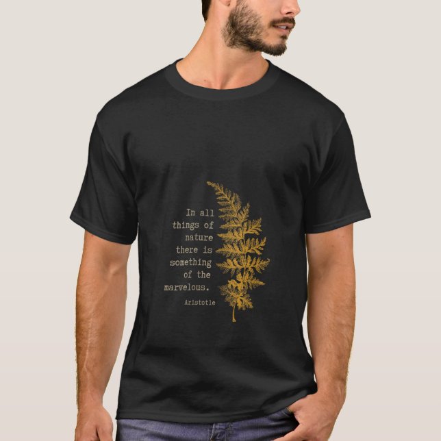 Womens Botanical Nature Inspired Literary Quote by T Shirt (Framsida)