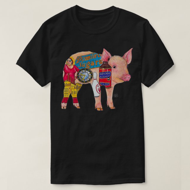 Womens bowlingART Gris Hon Baltimore (Pigtown) Ori T Shirt (Design framsida)