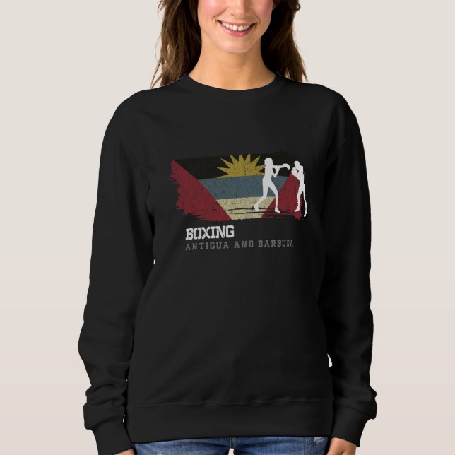 Womens Boxing Antigua & Barbuda Combat Sports Figh T Shirt (Framsida)