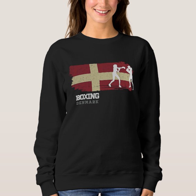 Womens Boxing Denmark Combat Sports Fighter Boxing T Shirt (Framsida)