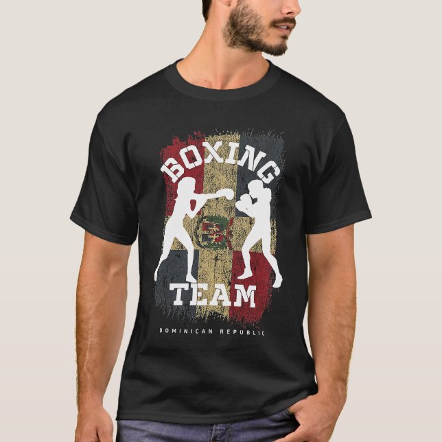 Womens Boxing Dominican Republic Combat Sport Figh T Shirt (Framsida)
