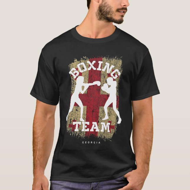 Womens Boxing Georgia Combat Sports Fighter Boxing T Shirt (Framsida)