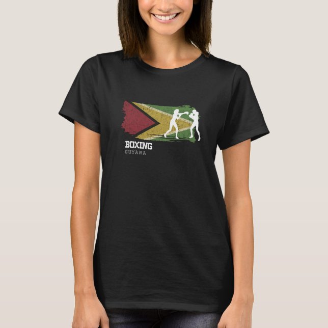 Womens Boxing Guyana Combat Sports Fighter Boxing  T Shirt (Framsida)
