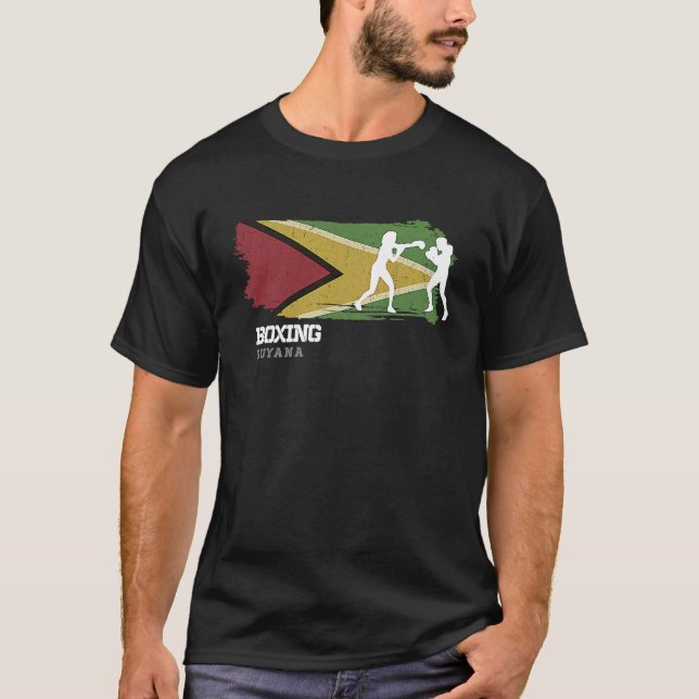 Womens Boxing Guyana Combat Sports Fighter Boxing  T Shirt (Framsida)