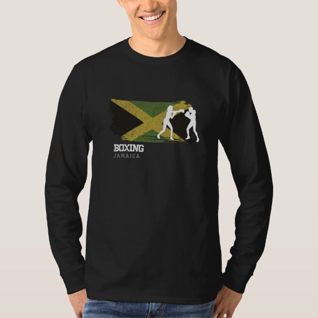 Womens Boxing Jamaica Combat Sports Fighter Boxing T Shirt (Framsida)