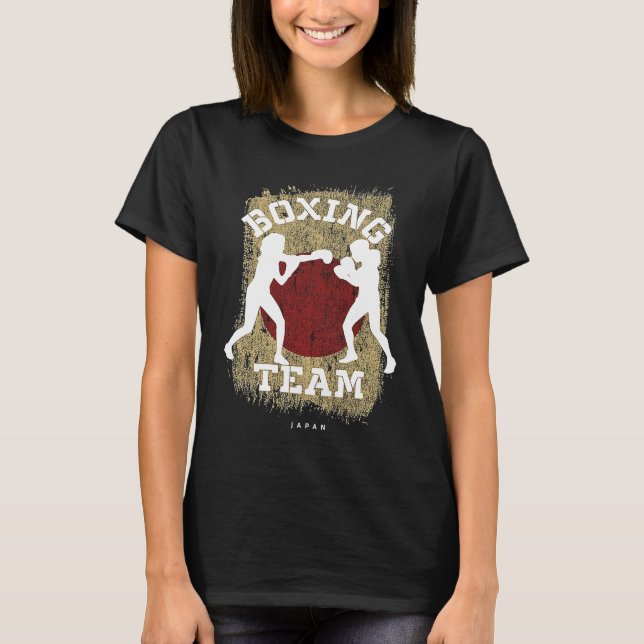 Womens Boxing Japan Combat Sports Fighter Boxing T Shirt (Framsida)