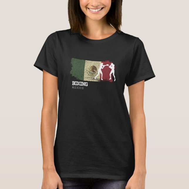 Womens Boxing Mexico Combat Sports Fighter Boxing  T Shirt (Framsida)