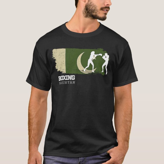 Womens Boxing Pakistan Combat Sports Fighter Boxin T Shirt (Framsida)