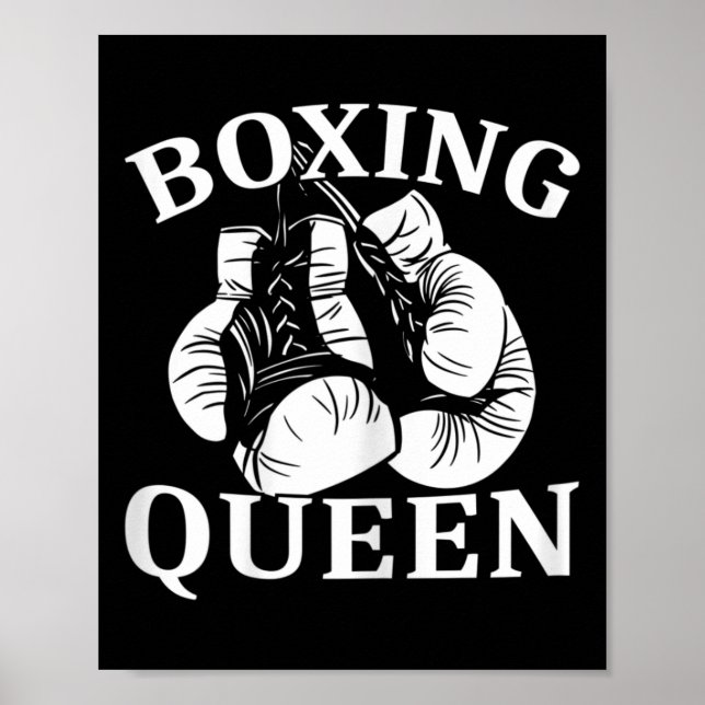 Womens Boxing Queen Fighter Kickboxing  Poster (Framsidan)