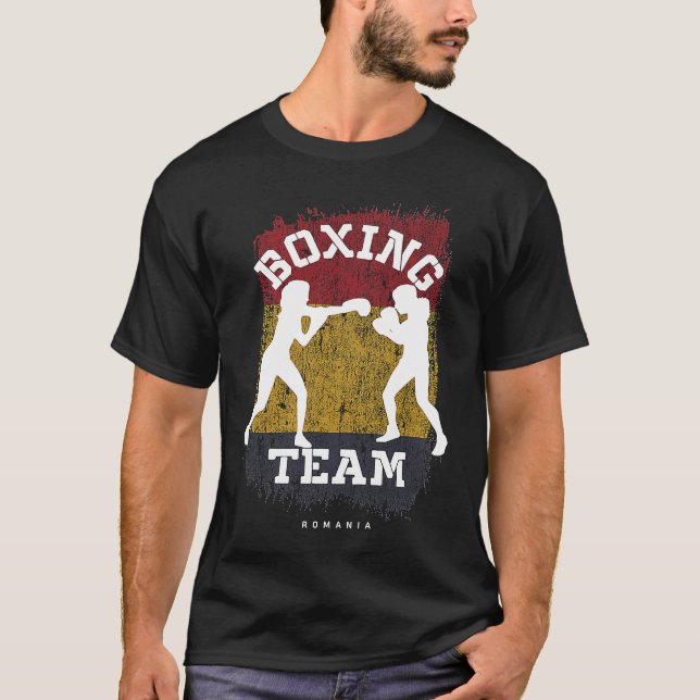 Womens Boxing Romania Combat Sports Fighter Boxing T Shirt (Framsida)