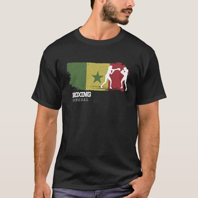 Womens Boxing Senegal Combat Sports Fighter Boxing T Shirt (Framsida)