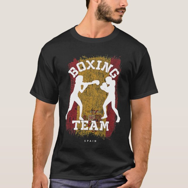 Womens Boxing Spain Combat Sports Fighter Boxing T Shirt (Framsida)