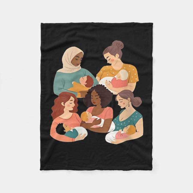 Womens Breastfeeding Lactation Consultant Birth Wo Fleecefilt (Framsidan)