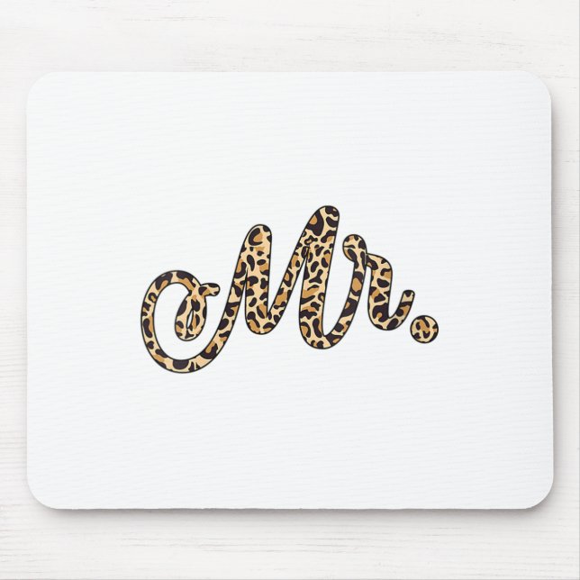 Womens Bride Groom Leopard Print Bröllop Matchi Musmatta (Framsidan)