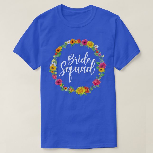 Womens Bride Squad Bachelorette Party  T Shirt (Design framsida)