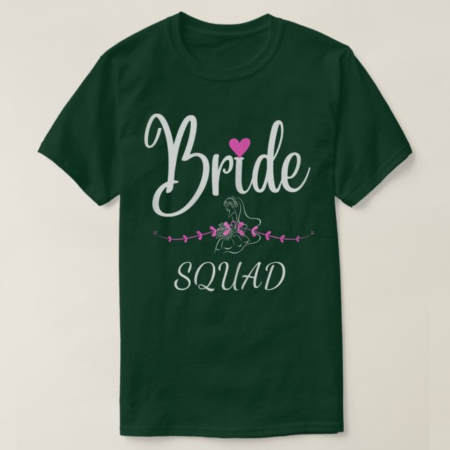 Womens Bride Squad Bridesmaid Möhippa Bröllop Matc T Shirt (Design framsida)