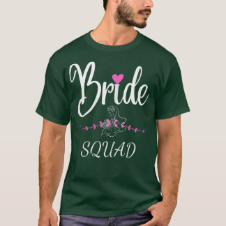 Womens Bride Squad Bridesmaid Möhippa Bröllop Matc T Shirt