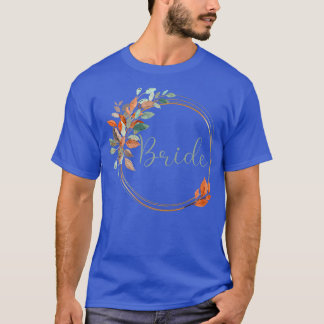 Womens Bride Stag Party Höst löv Bride T Shirt