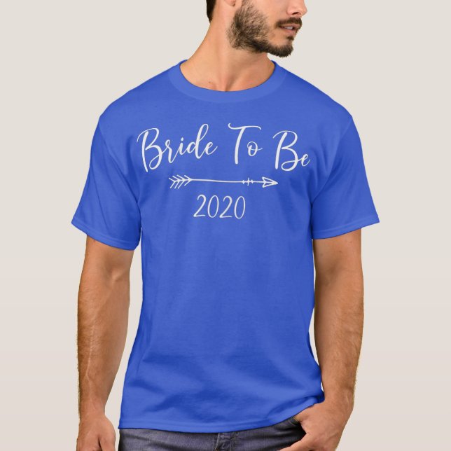 Womens Bride To Be 2020 Tshirt T Shirt (Framsida)