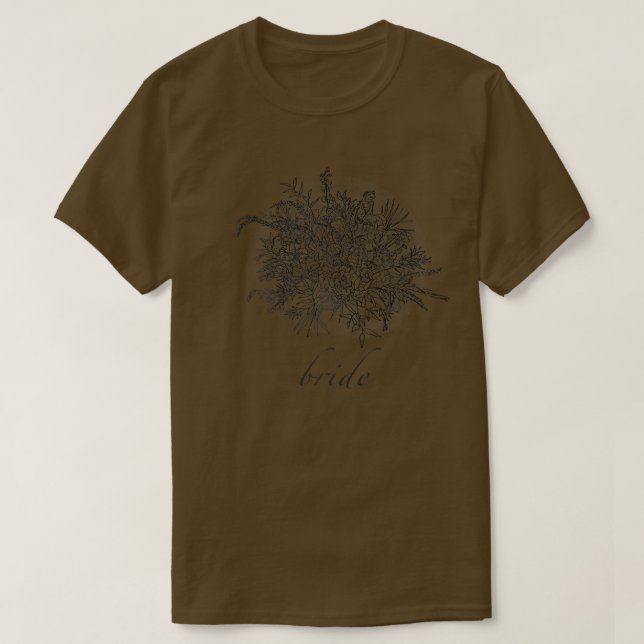 Womens Bride & WildblomBouquet T Shirt (Design framsida)