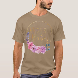 Womens Brides Babes Stag Party Bröllop Rosa Flower T Shirt