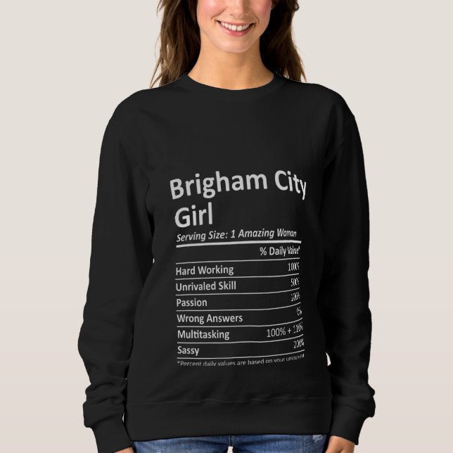 Womens Brigham City OUT Utah Funny City Home R T Shirt (Framsida)