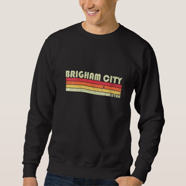 Womens Brigham City ut Utah Funny City Roots Lång Ärmad Tröja (Framsida)