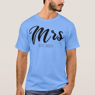 Womens Bröllop Matching Gifts ut Mrs. T Shirt