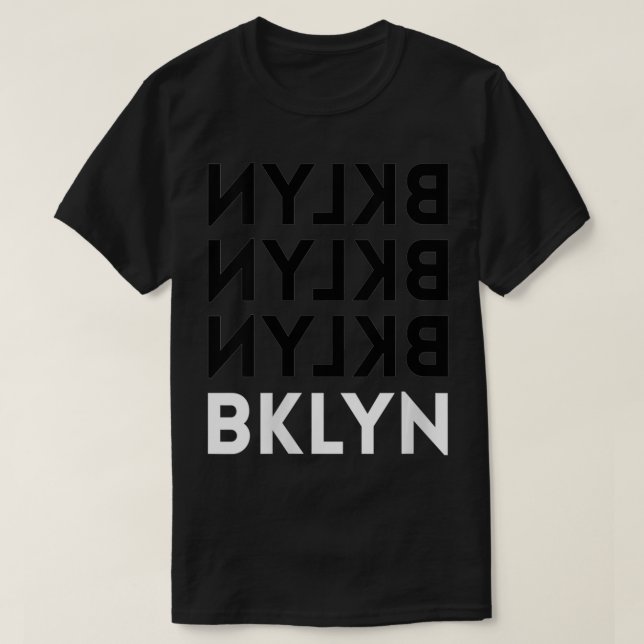 Womens Brooklyn Gifts (Three BlackOne White) BKLY T Shirt (Design framsida)