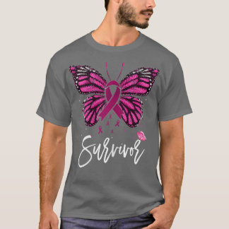 Womens Bröstcancer överlevande Rosie Riveter Rosa T Shirt