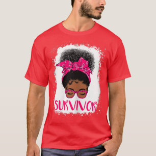 Womens Bröstcancer överlevande Rosie Riveter Rosa T Shirt