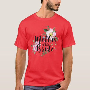 Womens Budens mamma Blommigt Brudens sida T Shirt