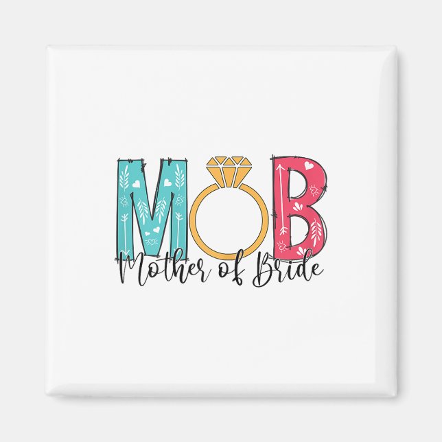Womens Budens mamma Mobster Mog Bachelorette Pa Magnet (Framsidan)
